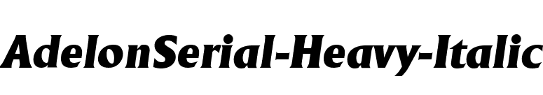 AdelonSerial-Heavy-Italic font preview
