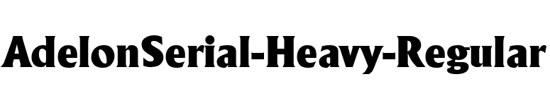 AdelonSerial-Heavy-Regular font preview