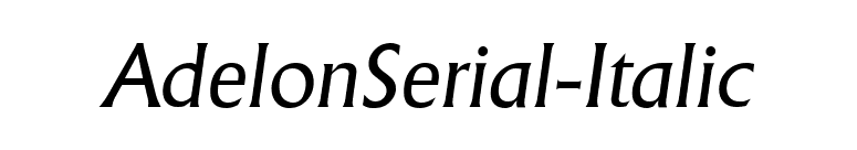 AdelonSerial-Italic font preview