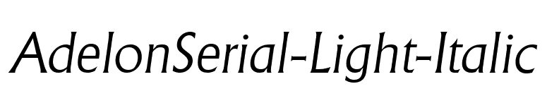 AdelonSerial-Light-Italic font preview