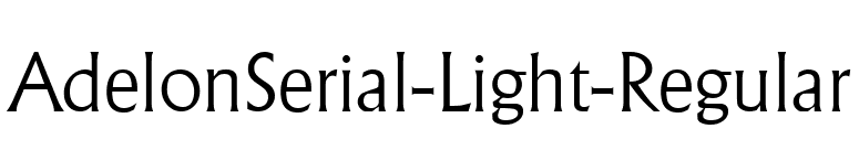 AdelonSerial-Light-Regular font preview