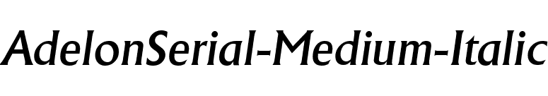 AdelonSerial-Medium-Italic font preview