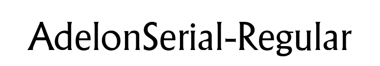 AdelonSerial-Regular font preview