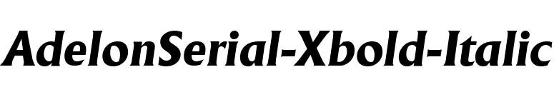 AdelonSerial-Xbold-Italic font preview