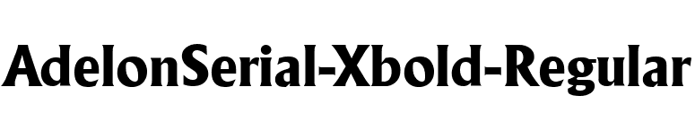 AdelonSerial-Xbold-Regular font preview