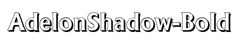 AdelonShadow-Bold font preview