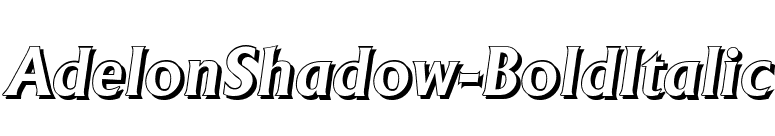 AdelonShadow-BoldItalic font preview