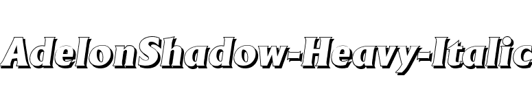 AdelonShadow-Heavy-Italic font preview