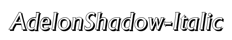 AdelonShadow-Italic font preview