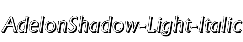 AdelonShadow-Light-Italic font preview