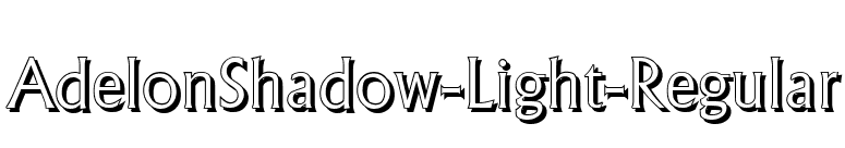 AdelonShadow-Light-Regular font preview