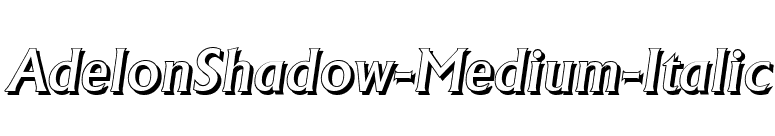 AdelonShadow-Medium-Italic font preview
