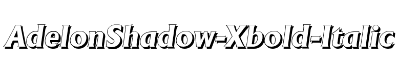 AdelonShadow-Xbold-Italic font preview