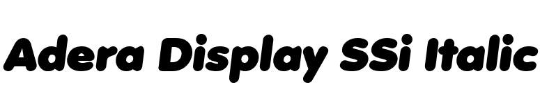 Adera Display SSi Italic font preview