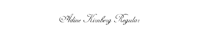 Adine Kirnberg Regular font preview
