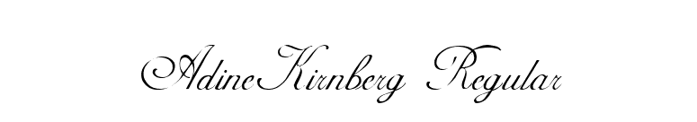 AdineKirnberg Regular font preview
