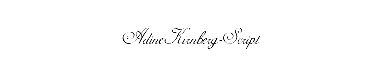 AdineKirnberg-Script font preview