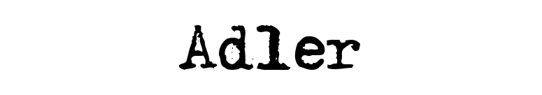 Adler font preview