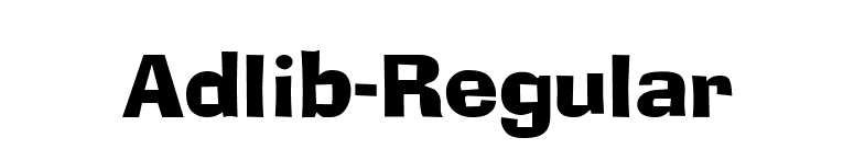 Adlib-Regular font preview