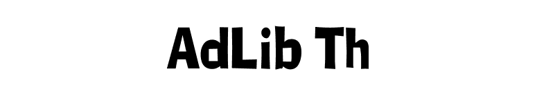 AdLib Th font preview