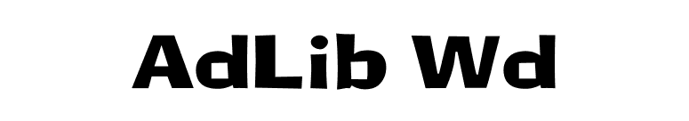 AdLib Wd font preview