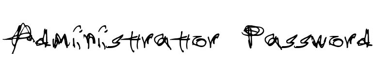 Administrator Password font preview