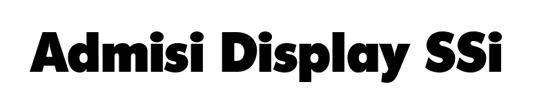 Admisi Display SSi font preview