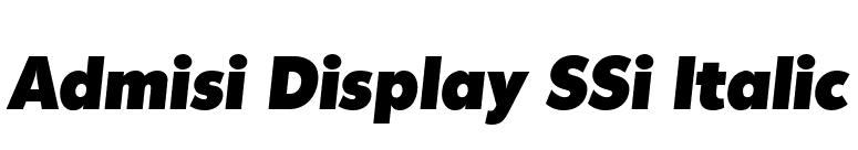 Admisi Display SSi Italic font preview