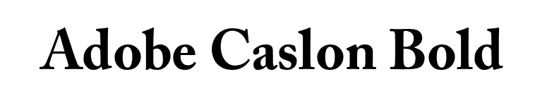 Adobe Caslon Bold font preview