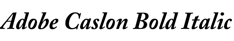 Adobe Caslon Bold Italic font preview