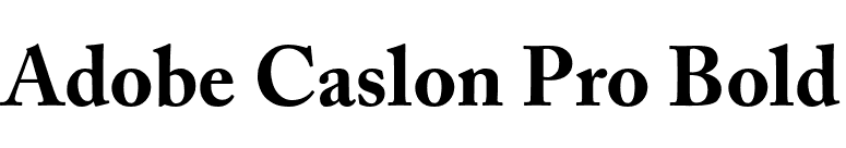 Adobe Caslon Pro Bold font preview