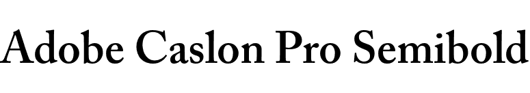 Adobe Caslon Pro Semibold font preview