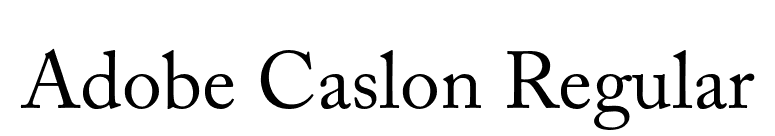 Adobe Caslon Regular font preview