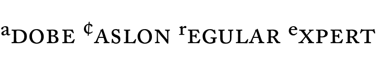 Adobe Caslon Regular Expert font preview