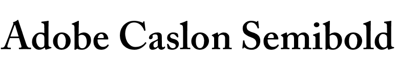 Adobe Caslon Semibold font preview