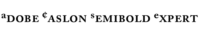 Adobe Caslon Semibold Expert font preview
