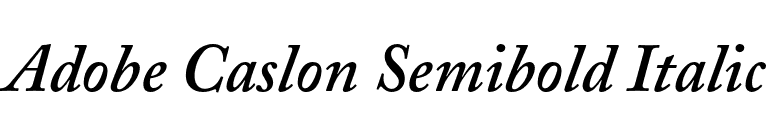 Adobe Caslon Semibold Italic font preview