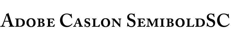Adobe Caslon SemiboldSC font preview