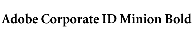 Adobe Corporate ID Minion Bold font preview