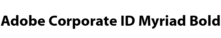 Adobe Corporate ID Myriad Bold font preview