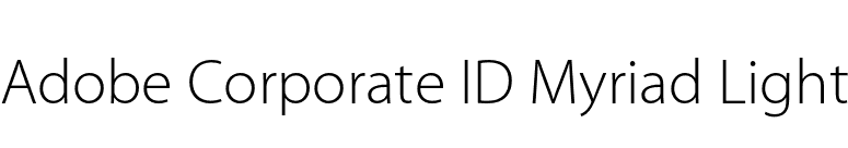 Adobe Corporate ID Myriad Light font preview