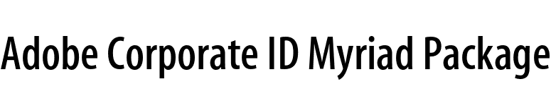 Adobe Corporate ID Myriad Package font preview