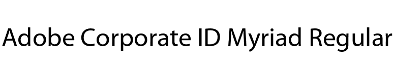 Adobe Corporate ID Myriad Regular font preview