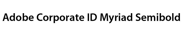 Adobe Corporate ID Myriad Semibold font preview