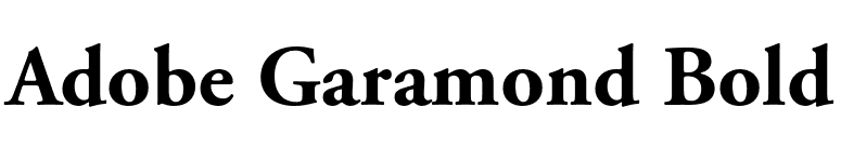 Adobe Garamond Bold font preview