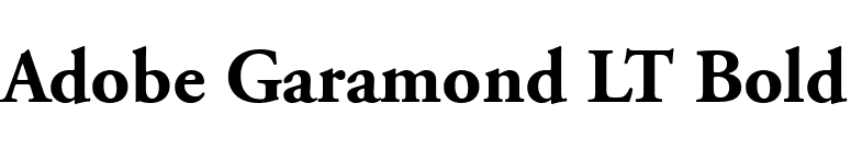 Adobe Garamond LT Bold font preview