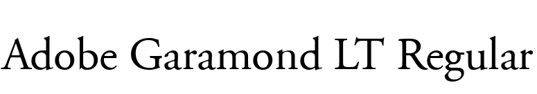 Adobe Garamond LT Regular font preview