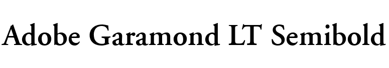 Adobe Garamond LT Semibold font preview