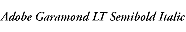 Adobe Garamond LT Semibold Italic font preview