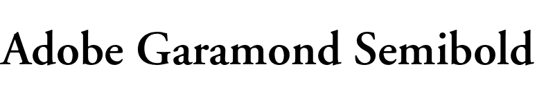 Adobe Garamond Semibold font preview